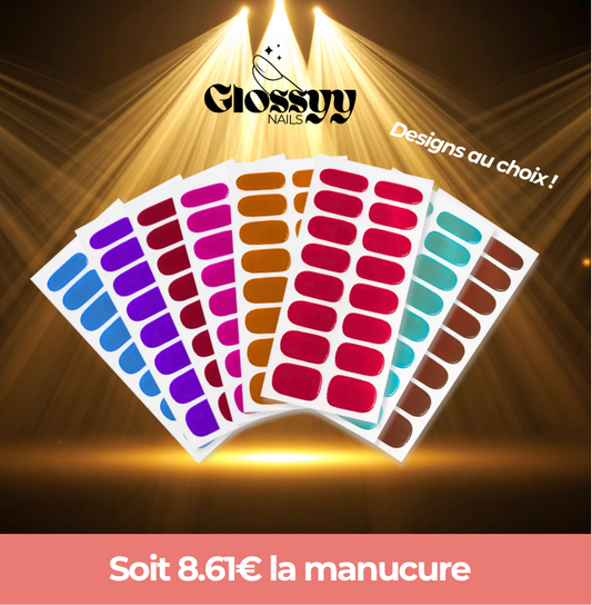 Pack de 8 Glossyy Nails