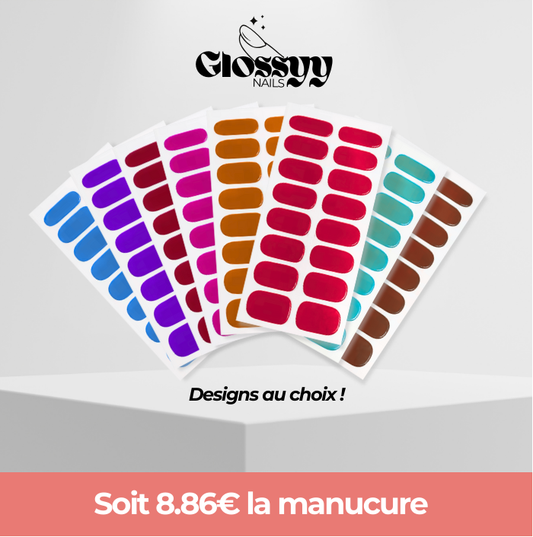 Pack de 8 Glossyy Nails