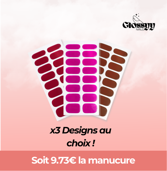 Coffret de 3 GlossyyNails